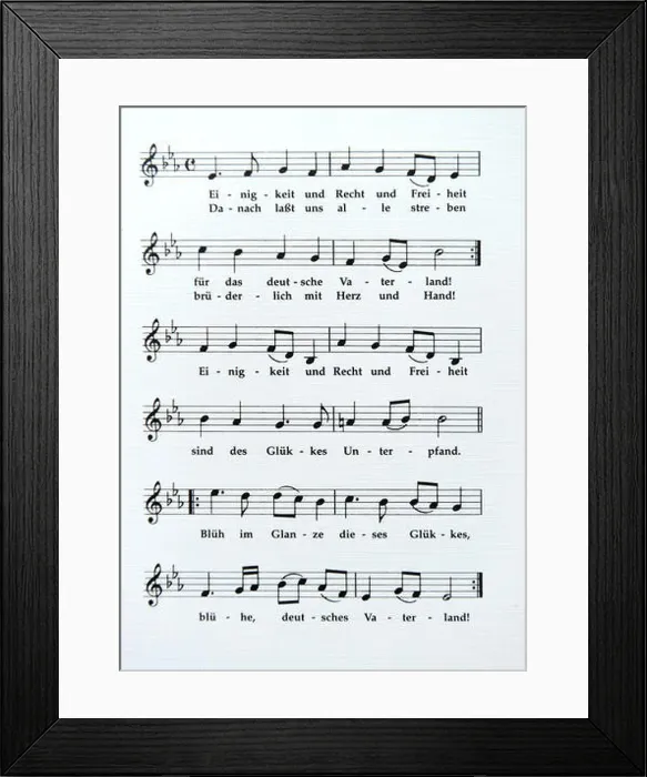 Framed Print : German national anthem Framed Print : German national anthem