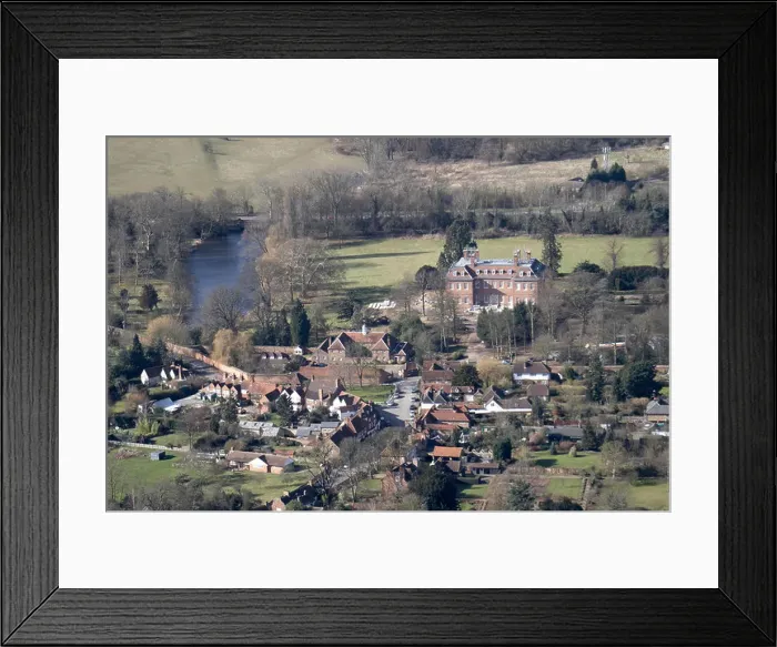 Framed Print : High level oblique aerial view north west of Denham Palace Denham London UB9 England UK Feb 2006 Framed Print : High level oblique aerial view north west of Denham Palace Denham London UB9 England UK Feb 2006