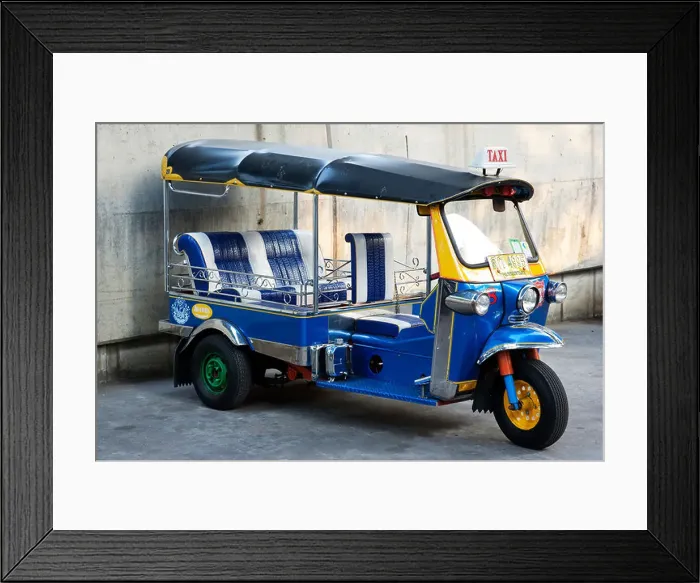 Framed Print : auto rickshaw, called tuk-tuk in Thailand Framed Print : auto rickshaw, called tuk-tuk in Thailand
