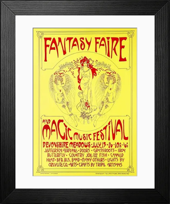 Framed Print : Fantasy Faire and Magic Music Festival Poster (1967) Framed Print : Fantasy Faire and Magic Music Festival Poster (1967)