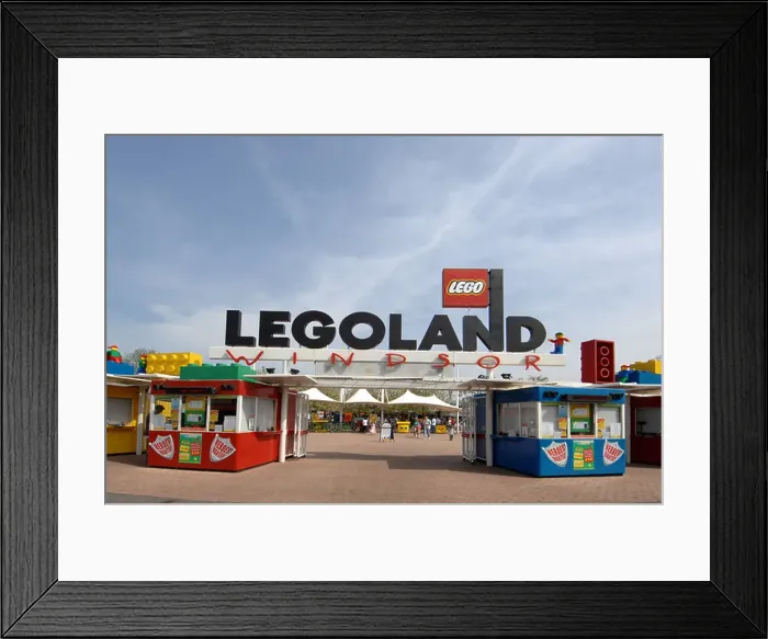 Framed Print : The entrance to Legoland amusement park, Windsor, Berkshire Framed Print : The entrance to Legoland amusement park, Windsor, Berkshire