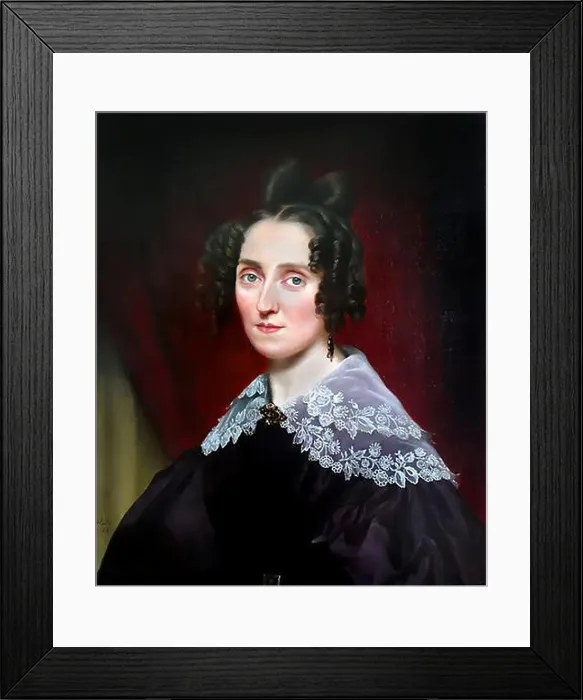 Framed Print : Louise Farrenc. Portrait of the French composer and pianist Framed Print : Louise Farrenc. Portrait of the French composer and pianist