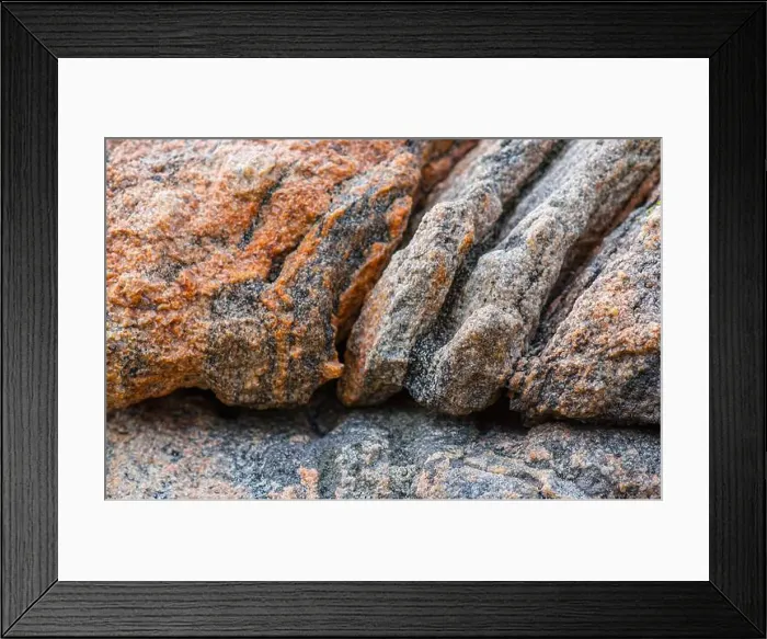 Framed Print : Grey and pink gneiss metamorphic rock Framed Print : Grey and pink gneiss metamorphic rock