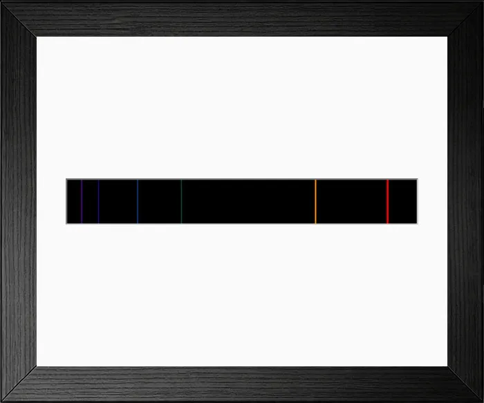 Framed Print : Emission Spectra of Lithium Framed Print : Emission Spectra of Lithium