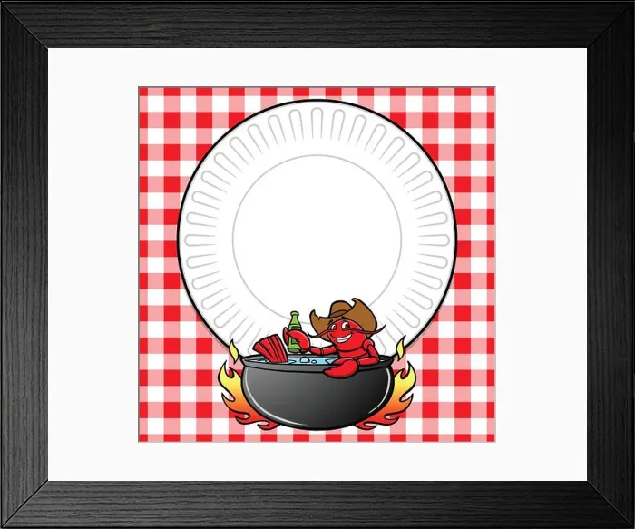 Framed Print : Crawfish Boil Invite- An Illustration of a Crawfish Boil Invite Framed Print : Crawfish Boil Invite- An Illustration of a Crawfish Boil Invite