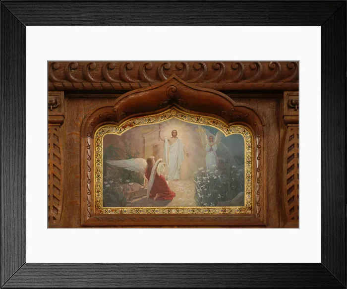 Framed Print : Resurrection of Jesus. An Icon from the iconostasis of the Orthodox Church of Saint Olga in Frantiskovy Lazne Framed Print : Resurrection of Jesus. An Icon from the iconostasis of the Orthodox Church of Saint Olga in Frantiskovy Lazne
