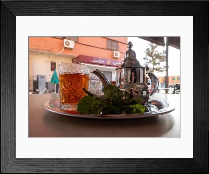 Framed Print : mint tea at terrace in Maroc Framed Print : mint tea at terrace in Maroc