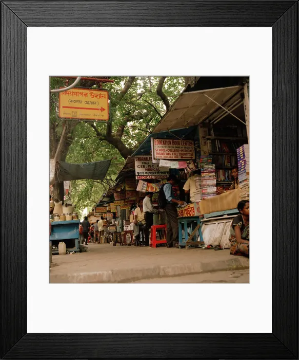Framed Print : Book seller in College Street in Kolkata Calcutta in West Bengal in India in South Asia Framed Print : Book seller in College Street in Kolkata Calcutta in West Bengal in India in South Asia