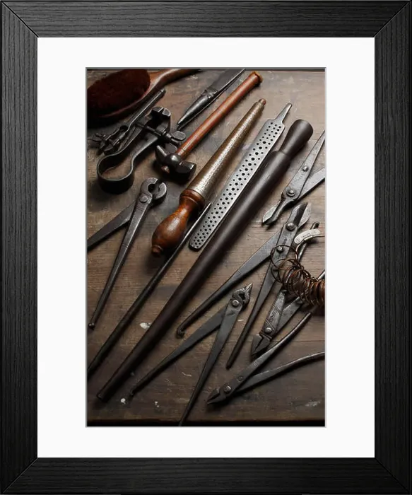 Framed Print : Goldsmith old hand tools Framed Print : Goldsmith old hand tools