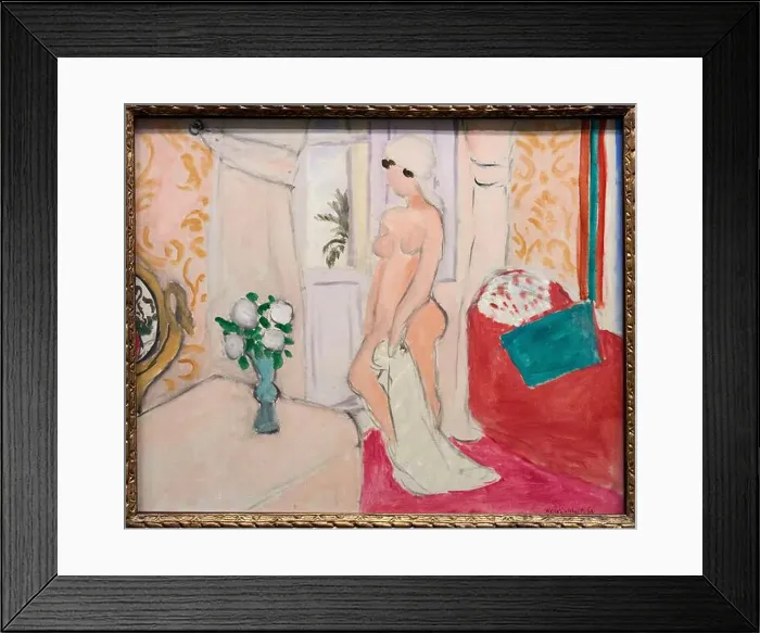 Framed Print : Henri Matisse (1869-1954), La Jeune Fille et le vase de fleurs ou Le Nu rose Framed Print : Henri Matisse (1869-1954), La Jeune Fille et le vase de fleurs ou Le Nu rose