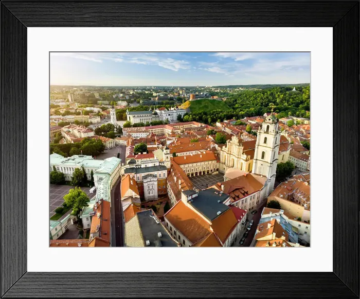 Framed Print : Aerial view of Vilnius Old Town Framed Print : Aerial view of Vilnius Old Town