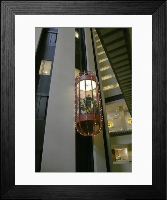 Framed Print : Elevator at the Marriott Marquis Hotel in the Times Square area of New York City