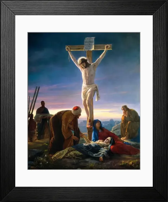 Framed Print : Carl Bloch, Christ on the Cross, painting 1870 Framed Print : Carl Bloch, Christ on the Cross, painting 1870