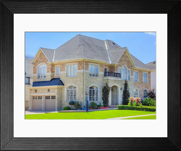 Framed Print : Luxury houses in North America Framed Print : Luxury houses in North America