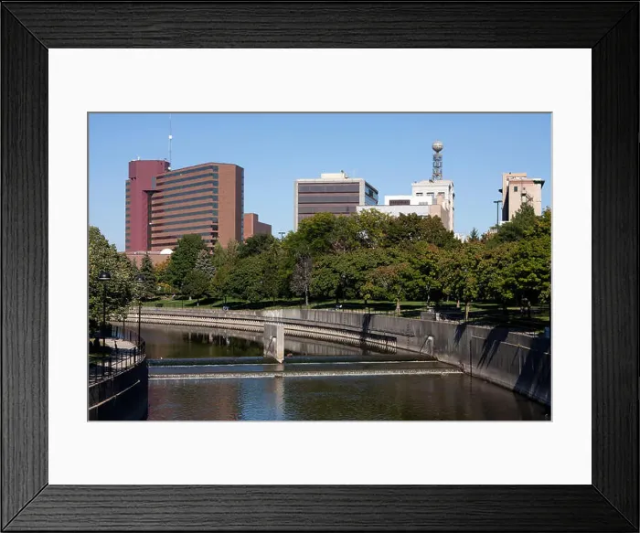 Framed Print : Flint River in Flint, Michigan Framed Print : Flint River in Flint, Michigan