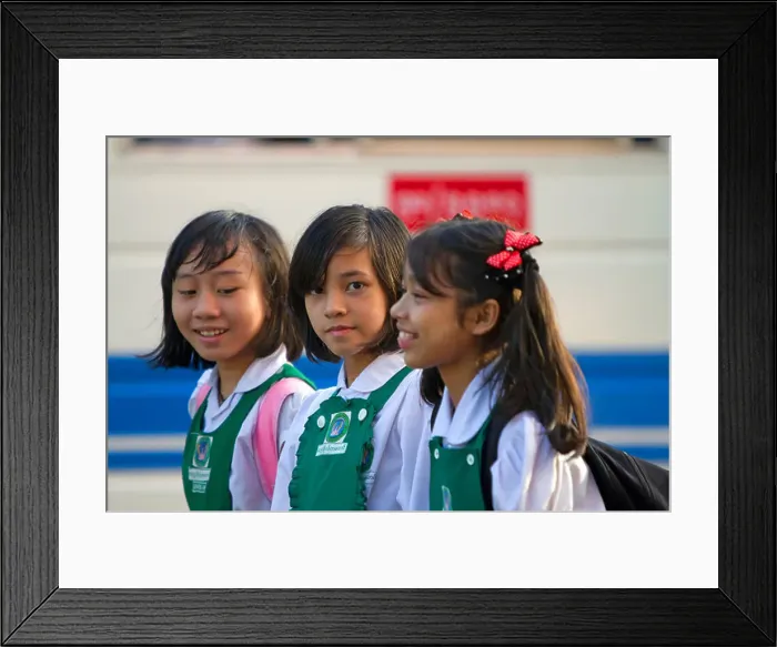 Framed Print : Students wearing school uniforms in (Rangoon) Yangon, (Burma) Myanmar Framed Print : Students wearing school uniforms in (Rangoon) Yangon, (Burma) Myanmar