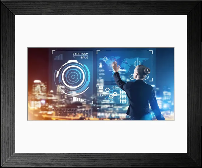 Framed Print : New technologies and innovations as methods for effective modern business