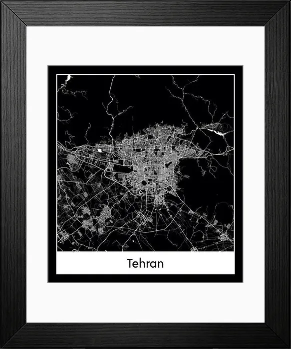 Framed Print : Minimal city map of Tehran (Iran Asia)Minimal city map of Tehran (Iran Asia) Framed Print : Minimal city map of Tehran (Iran Asia)Minimal city map of Tehran (Iran Asia)