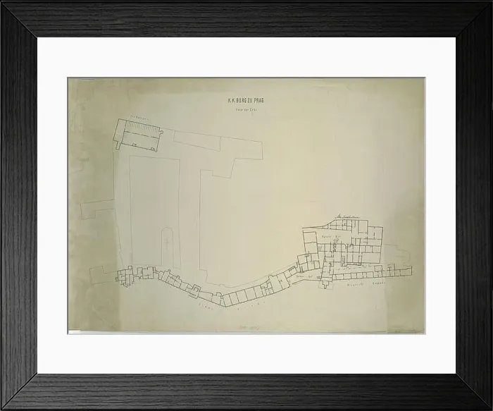 Framed Print : Prague, Hradschin, castle, basement