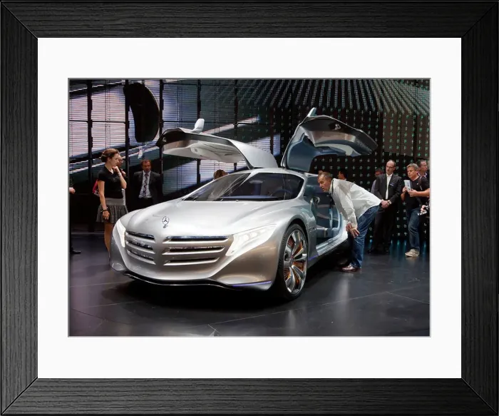 Framed Print : New Mercedes Benz Concept Car F125 on the IAA 2011 International Motor Show Frankfurt, Germany Framed Print : New Mercedes Benz Concept Car F125 on the IAA 2011 International Motor Show Frankfurt, Germany