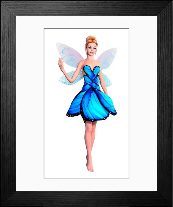 Framed Print : 3D rendering of a beautiful fantasy fairy isolated on white background Framed Print : 3D rendering of a beautiful fantasy fairy isolated on white background
