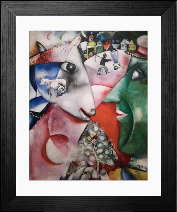 Framed Print : Chagall painting, I and the Village, 1911, Marc Chagall Framed Print : Chagall painting, I and the Village, 1911, Marc Chagall