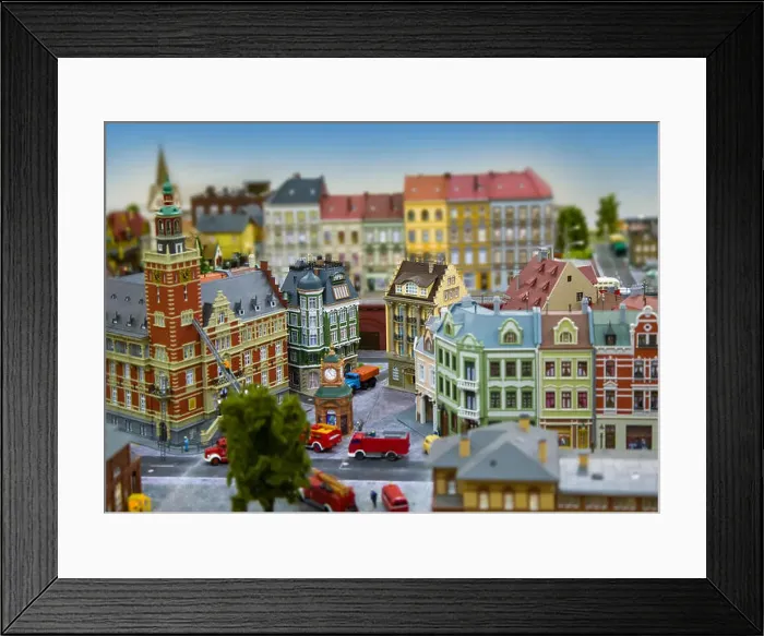Framed Print : model of a toy city Framed Print : model of a toy city