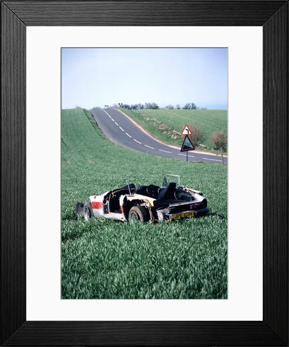 Framed Print : Car Crash Classic Car Sportscar Framed Print : Car Crash Classic Car Sportscar