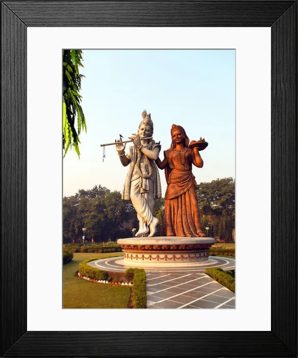 Framed Print : Lord Krishna and Radha statue, Shiv Murti Mandir Complex at Indira Gandhi International Airport, New Delhi, Delhi, India Framed Print : Lord Krishna and Radha statue, Shiv Murti Mandir Complex at Indira Gandhi International Airport, New Delhi, Delhi, India