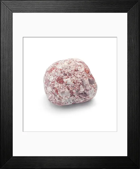 Framed Print : river rock isolated on white Framed Print : river rock isolated on white