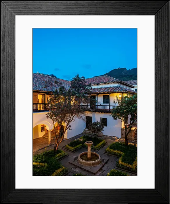 Framed Print : Casa de la Moneda, Coin Museum, dusk, La Candelaria, Bogota, Capital District, Colombia Framed Print : Casa de la Moneda, Coin Museum, dusk, La Candelaria, Bogota, Capital District, Colombia