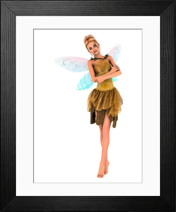 Framed Print : 3D digital render of a beautiful fantasy fae isolated on white background Framed Print : 3D digital render of a beautiful fantasy fae isolated on white background
