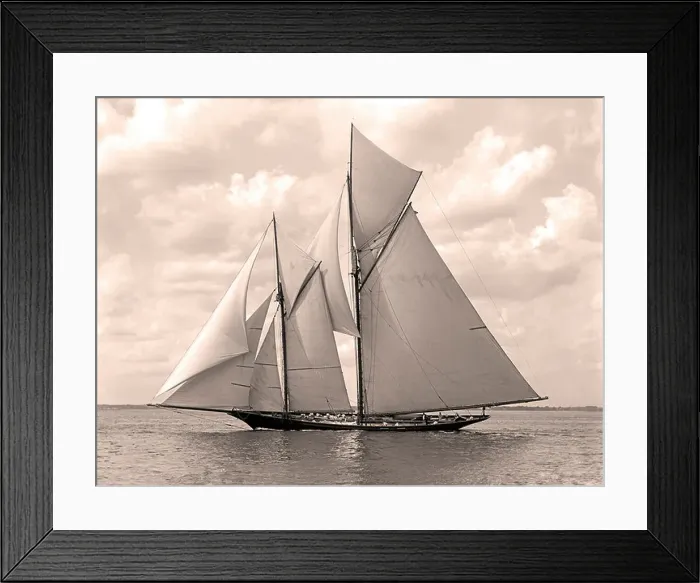 Framed Print : The Volunteer - America's Cup Winner in 1887, shown here in 1891 Framed Print : The Volunteer - America's Cup Winner in 1887, shown here in 1891