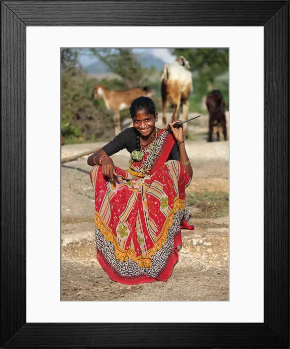 Framed Print : Lower caste woman Andhra Pradesh South India Framed Print : Lower caste woman Andhra Pradesh South India