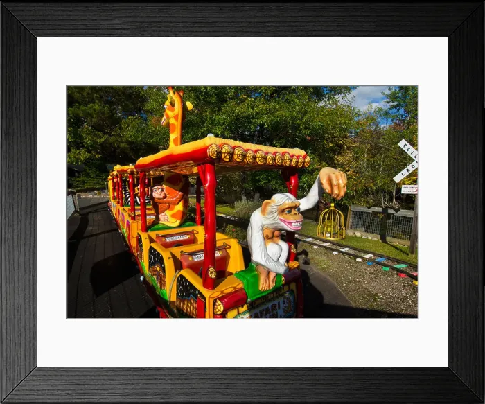 Framed Print : Animal train at the Wildwood Wildlife Park Zoo of the Northwoods in Minocqua, Wisconsin Framed Print : Animal train at the Wildwood Wildlife Park Zoo of the Northwoods in Minocqua, Wisconsin