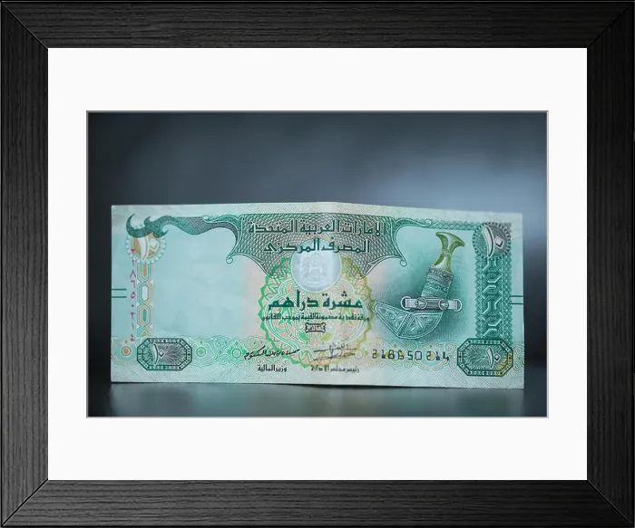 Framed Print : Ten Dirhams, United Arab Emirates money Framed Print : Ten Dirhams, United Arab Emirates money