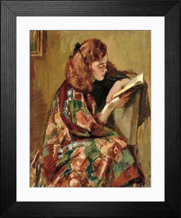Framed Print : Enckell Magnus - Girl Reading 1 - Finnish School - 19th Century Framed Print : Enckell Magnus - Girl Reading 1 - Finnish School - 19th Century