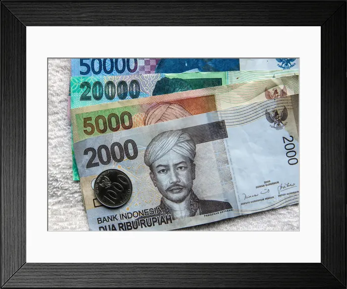 Framed Print : Rupiah currency Bali Indonesia Framed Print : Rupiah currency Bali Indonesia