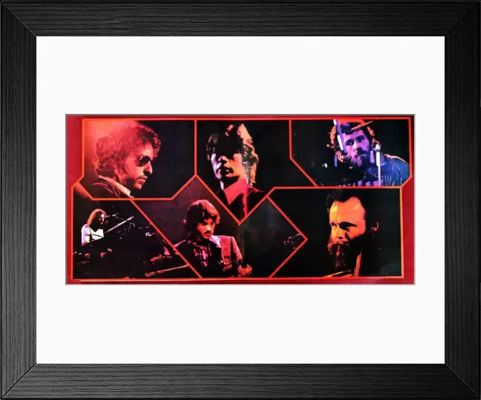 Framed Print : Bob Dylan / The Band: 1974. double live LP total inside cover cover: Before The Flood Framed Print : Bob Dylan / The Band: 1974. double live LP total inside cover cover: Before The Flood