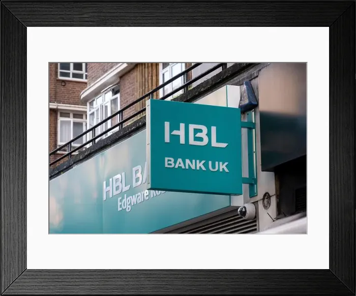 Framed Print : LONDON- Habib Bank Limited or HBL, on Edgware Road, a Pakistani multinational bank based in Karachi Framed Print : LONDON- Habib Bank Limited or HBL, on Edgware Road, a Pakistani multinational bank based in Karachi