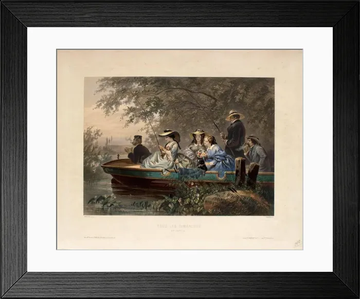 Framed Print : Claude Régnier, Tous les Dimanches en Famille, 1840–1866, chromolithograph on paper Framed Print : Claude Régnier, Tous les Dimanches en Famille, 1840–1866, chromolithograph on paper