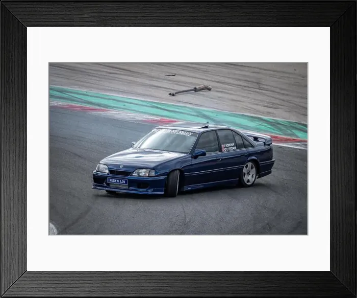 Framed Print : Opel Omega drifting on the racing circuit Framed Print : Opel Omega drifting on the racing circuit