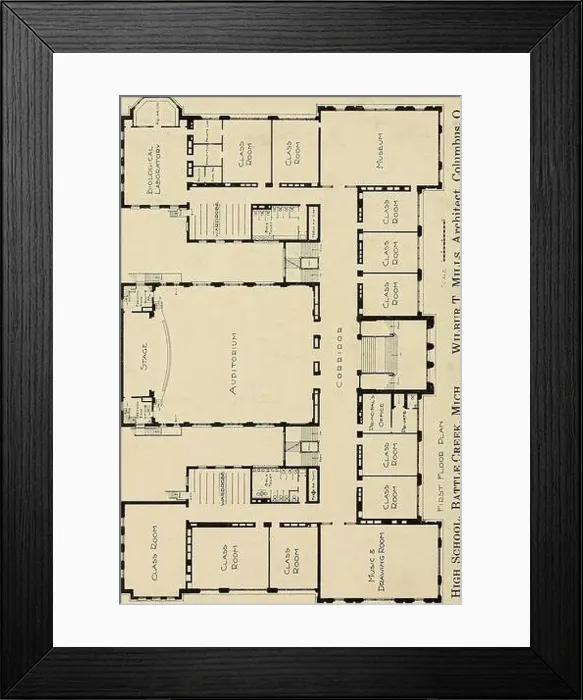 Framed Print : American school building standards Framed Print : American school building standards