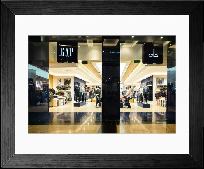Framed Print : Gap store at Mall of the Emirates shopping centre in Dubai United Arab Emirates Framed Print : Gap store at Mall of the Emirates shopping centre in Dubai United Arab Emirates
