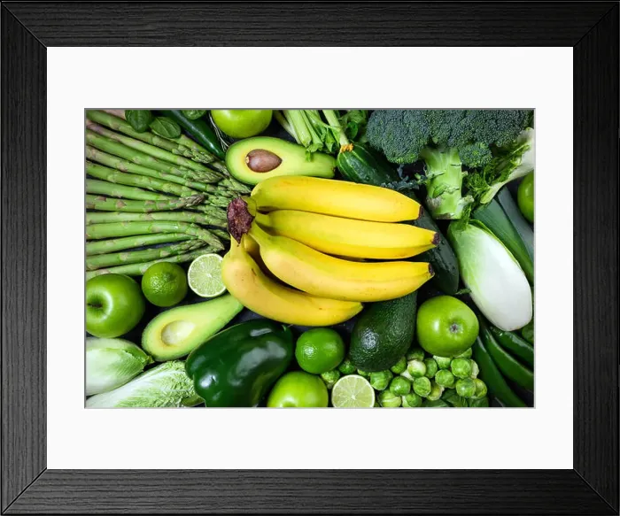 Framed Print : Raw healthy food clean eating vegetables and fruits asparagus Framed Print : Raw healthy food clean eating vegetables and fruits asparagus