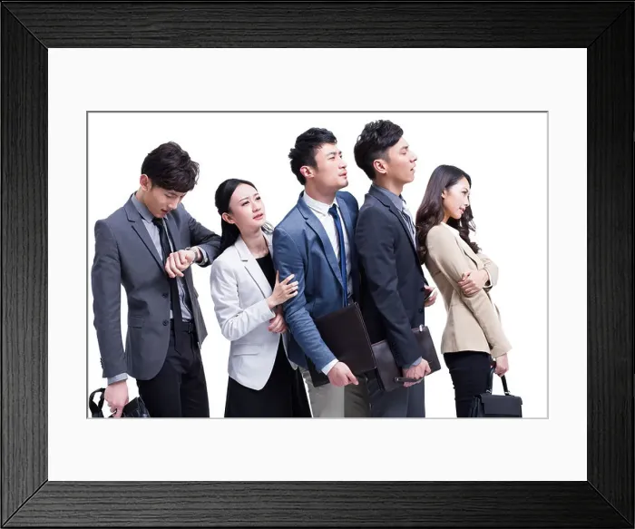 Framed Print : Young commuters waiting in line Framed Print : Young commuters waiting in line