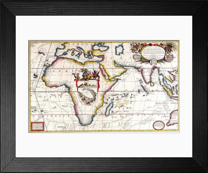 Framed Print : Africa Map, Old Africa Map, Retro Africa Map Framed Print : Africa Map, Old Africa Map, Retro Africa Map