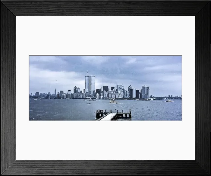 Framed Print : New York City Skyline, Twin Towers Pre-9 / 11