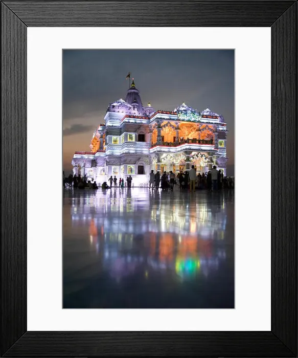 Framed Print : Prem Mandir ( love temple) Temple of Divine Love in Night at Raman Reti Road Vrindavan Mathura Uttar Pradesh 281121 Framed Print : Prem Mandir ( love temple) Temple of Divine Love in Night at Raman Reti Road Vrindavan Mathura Uttar Pradesh 281121