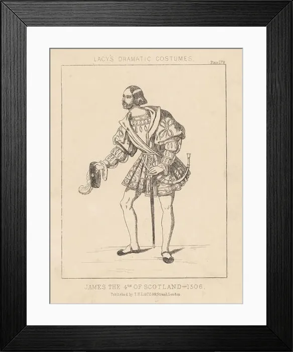 Framed Print : Costume of King James IV of Scotland 1506 Framed Print : Costume of King James IV of Scotland 1506